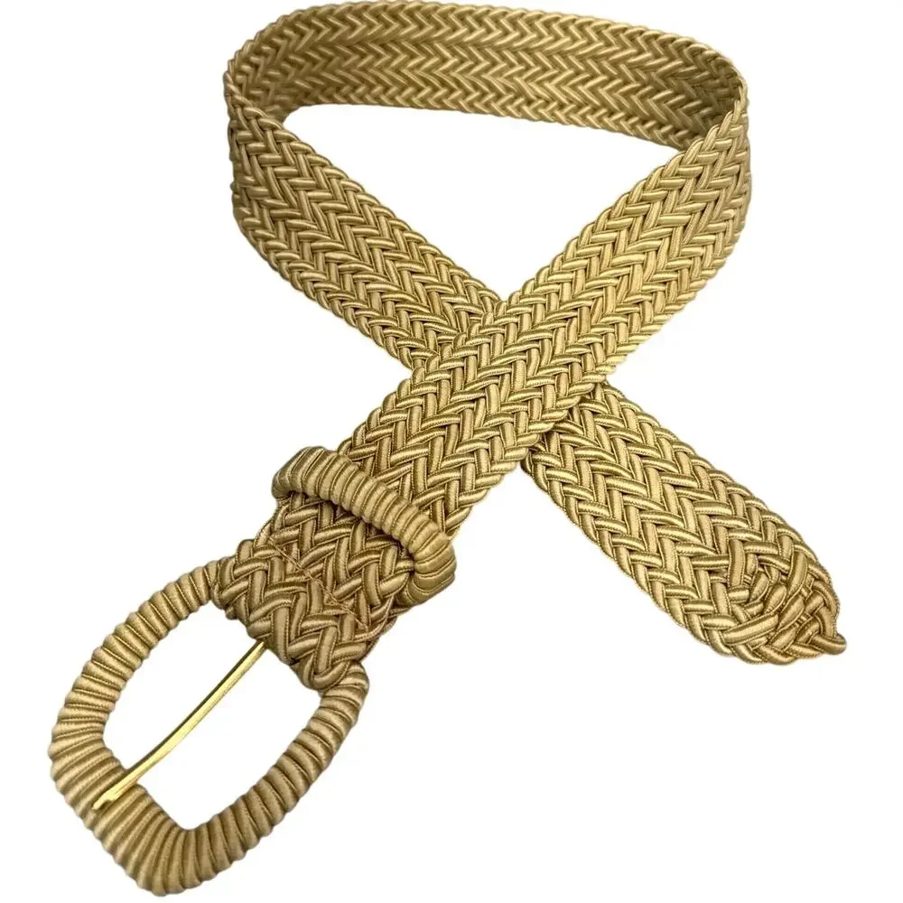 Vintage 90s Mustard Gold Woven 1.75
